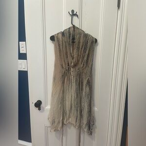 All Saints 100% Silk Chiffon Sheer Dress